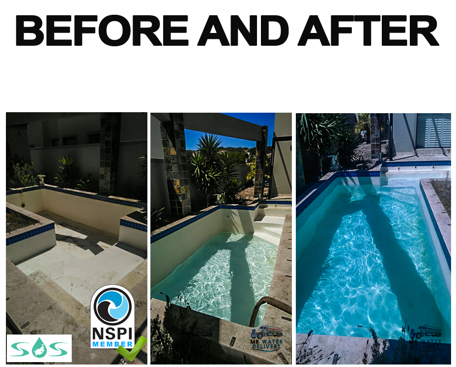 Water Delivery Western Cape-Mr Water delivery-Before and after-images-home-pool-delivery